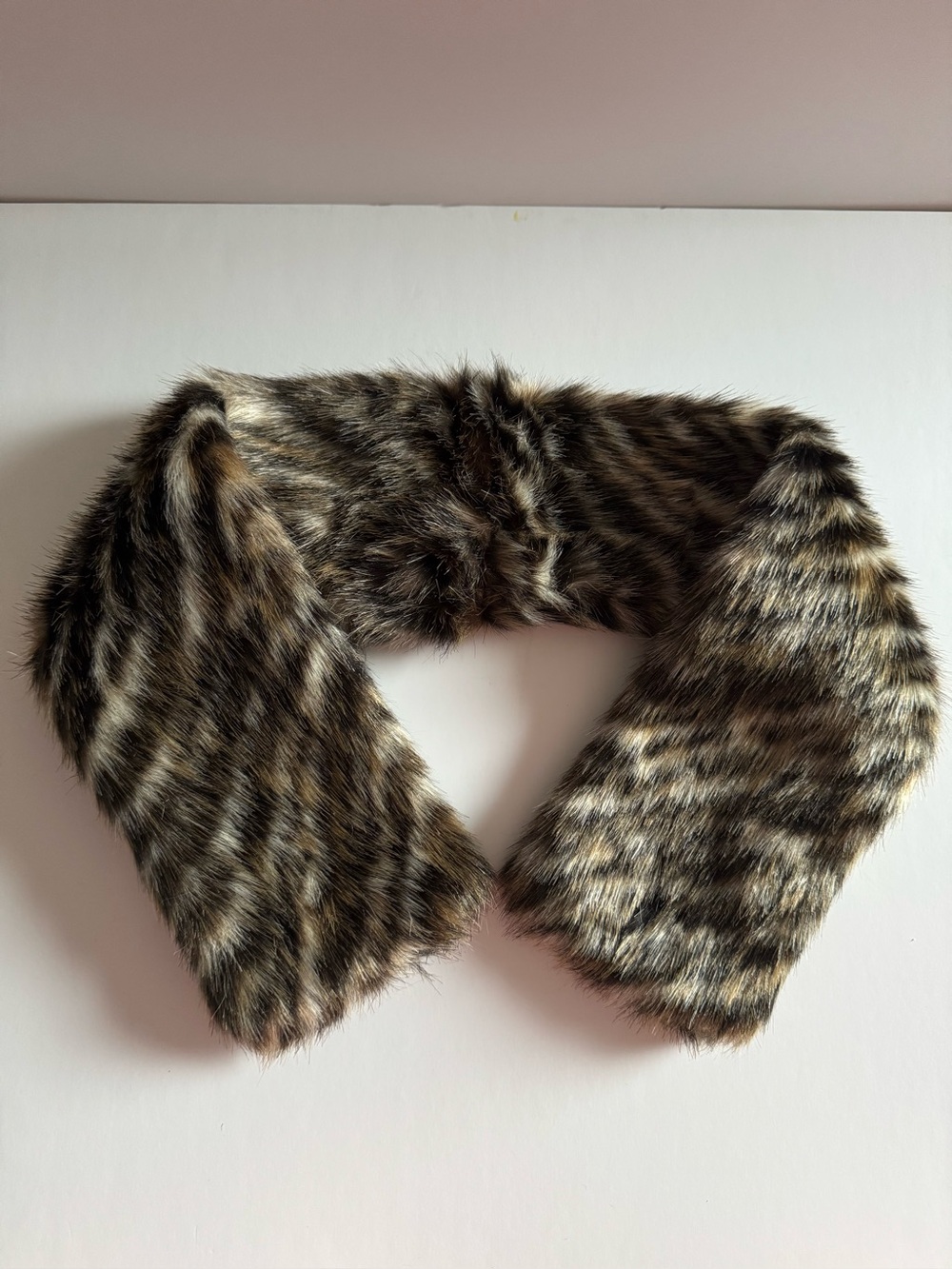 Michael Kors  Faux Fur Collar Scarf - Brown Tiger Stripe. With Magnetic Closure.